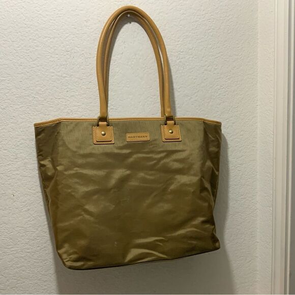 HARTMANN CANVAS LEATHER TRIM LARGE TOTE TRAVEL BAG - Picture 10 of 16